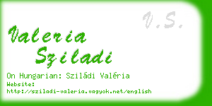 valeria sziladi business card
