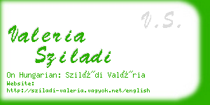 valeria sziladi business card